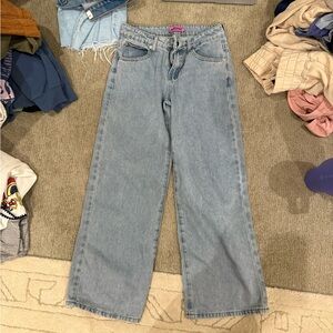 Edikted Pink Tag Light Blue Jeans XS